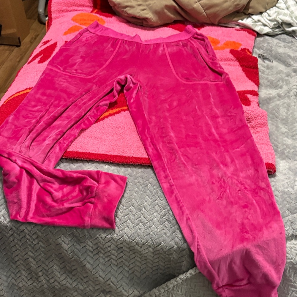 Juicy Couture Hot Pink Velour Pants